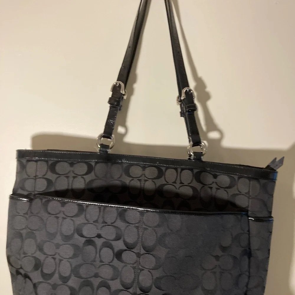 Coach black signature SHOULDERBAG  tote F17725 - Picture 12 of 12